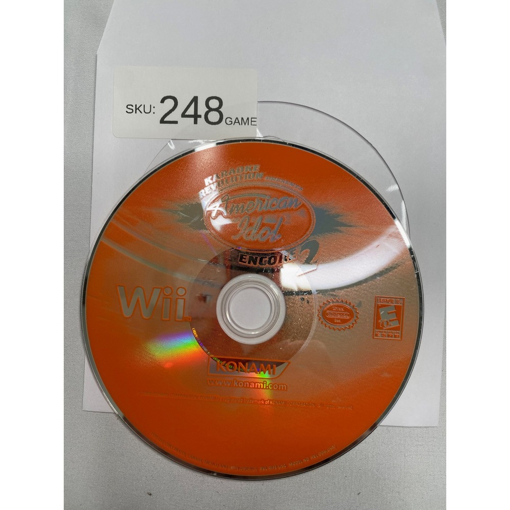 Karaoke Revolution Presents American Idol Encore 2 Nintendo Wii Disc Only Konami
